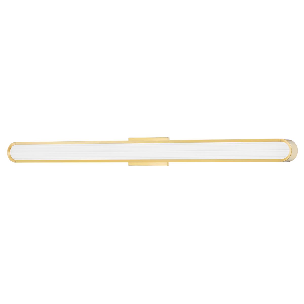 Starkey 2-Light LED Vanity Light by Hudson Valley Lighting with Ribbed Glass and Brass Accents