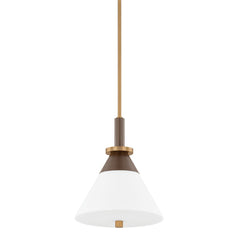 Staton Small Pendant Light By Troy Lighting – 1-Light Dimmable Fixture With Opal Glass Shade And Adjustable Height