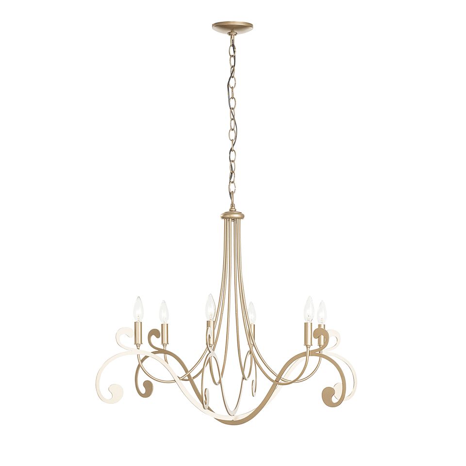 Stella 6 Arm Chandelier by Hubbardton Forge - Handcrafted Elegance with Luxurious Crystals