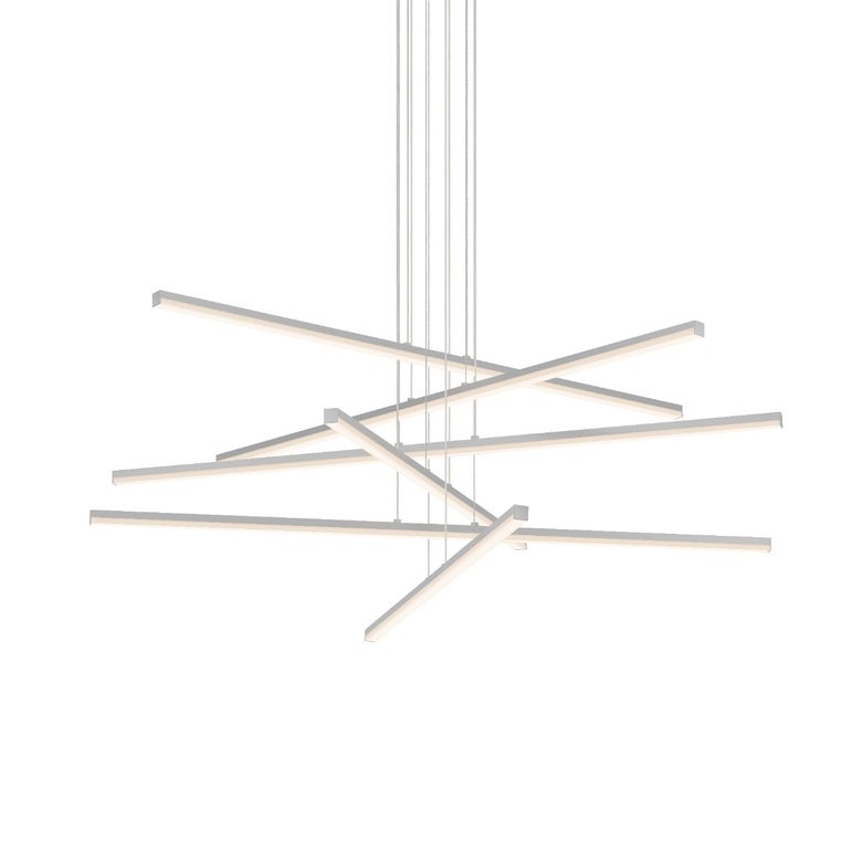 Stix 6-Arm LED Chandelier by SONNEMAN with Dimmable Functionality, Energy-Efficient Design, 8600 Lumens