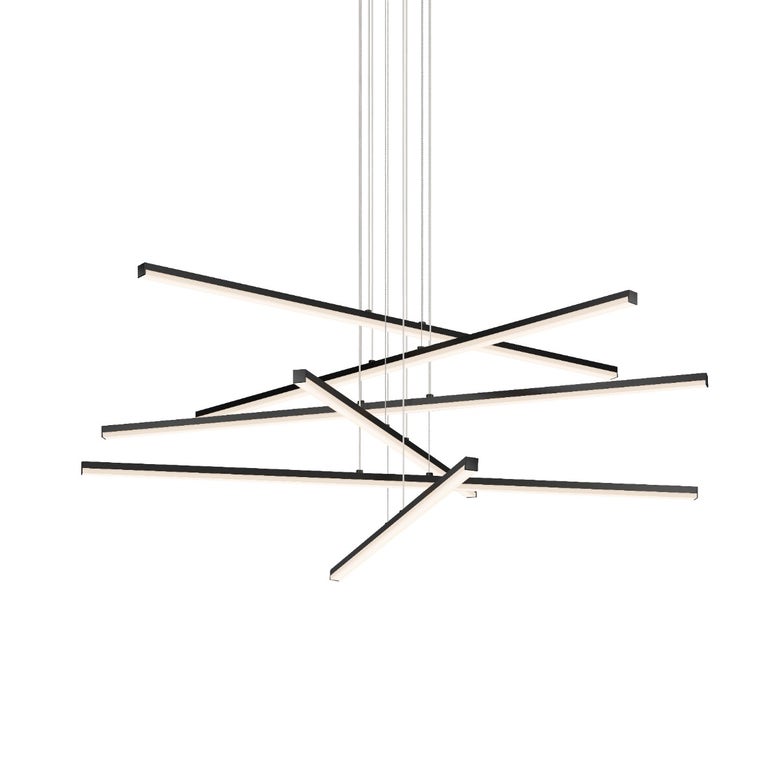 Stix 6-Arm LED Chandelier by SONNEMAN with Dimmable Functionality, Energy-Efficient Design, 8600 Lumens