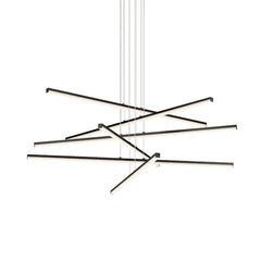 Stix 6-Arm LED Chandelier by SONNEMAN with Dimmable Functionality, Energy-Efficient Design, 8600 Lumens