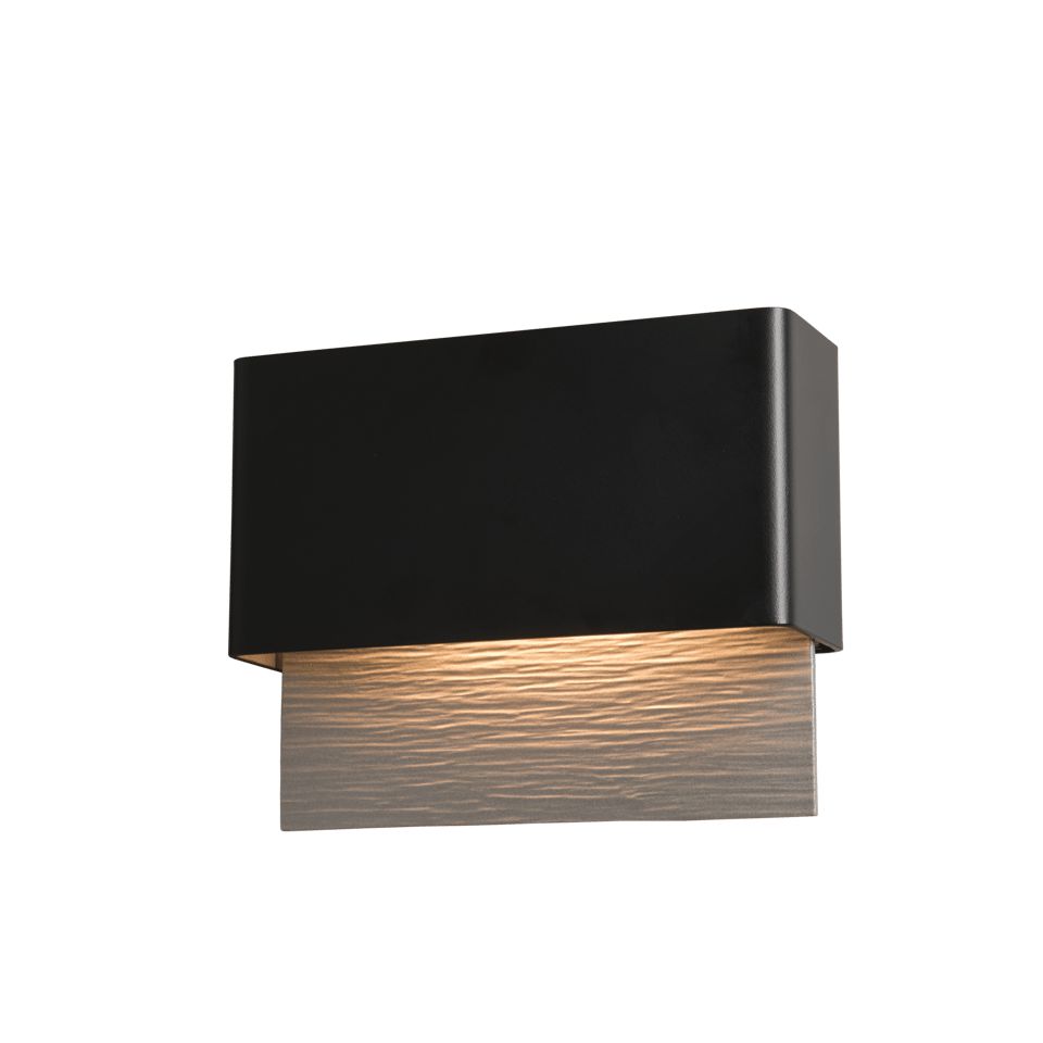 Hubbardton Forge Stratum Dark Sky Friendly 15W LED Outdoor Sconce with Textured Backplate