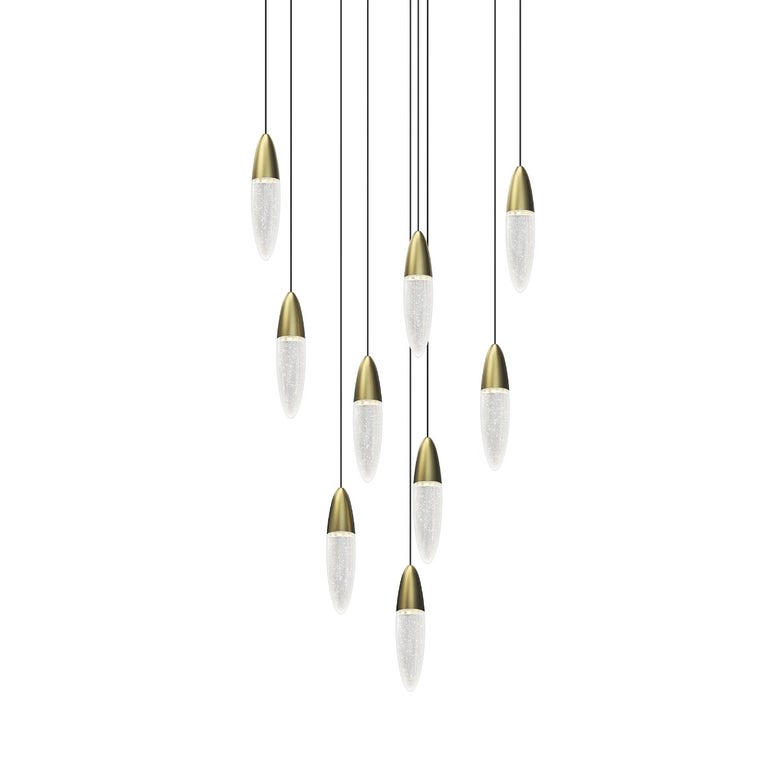 Sultana 9-Light Round Chandelier by SONNEMAN with Dimmable LED & Adjustable Hanging Height