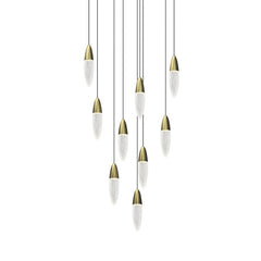 Sultana 9-Light Round Chandelier by SONNEMAN with Dimmable LED & Adjustable Hanging Height