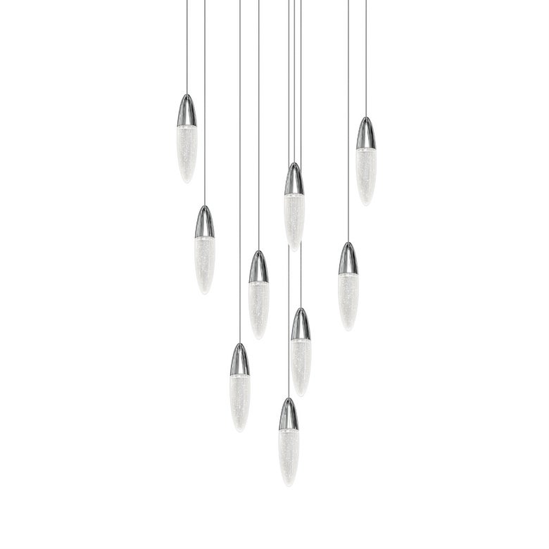 Sultana 9-Light Round Chandelier by SONNEMAN with Dimmable LED & Adjustable Hanging Height