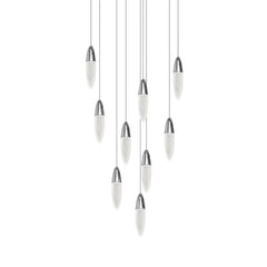 Sultana 9-Light Round Chandelier by SONNEMAN with Dimmable LED & Adjustable Hanging Height