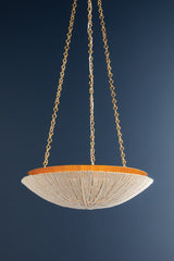 Hudson Valley Lighting Summerside Pendant 1704-VGL Vintage Gold Leaf Coco Shell Design