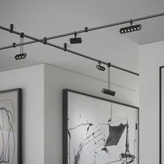 Suspenders 2-Bar Freeform Surface Mount LED Luminaires by SONNEMAN: 3 & 6 Cell Configurations, Dimmable, Satin Black Finish