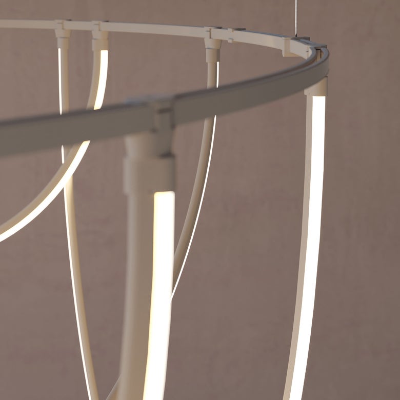 Suspenders 2-Bar Offset Ring with Light Curve Luminaires