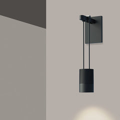 Suspenders Mini Single Sconce with Suspended Cylinder w/Snoot Flood Lens