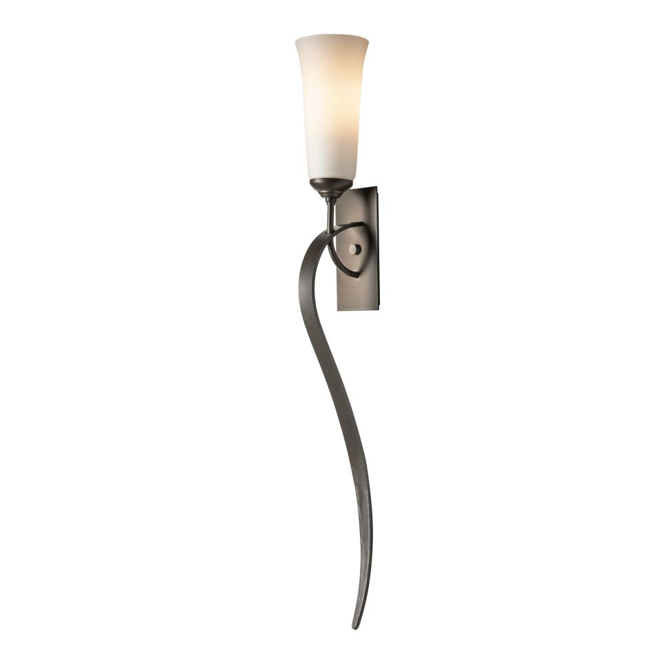 Hubbardton Forge 1-Light ADA Compliant Sweeping Taper Wall Sconce with Opal Glass Shade