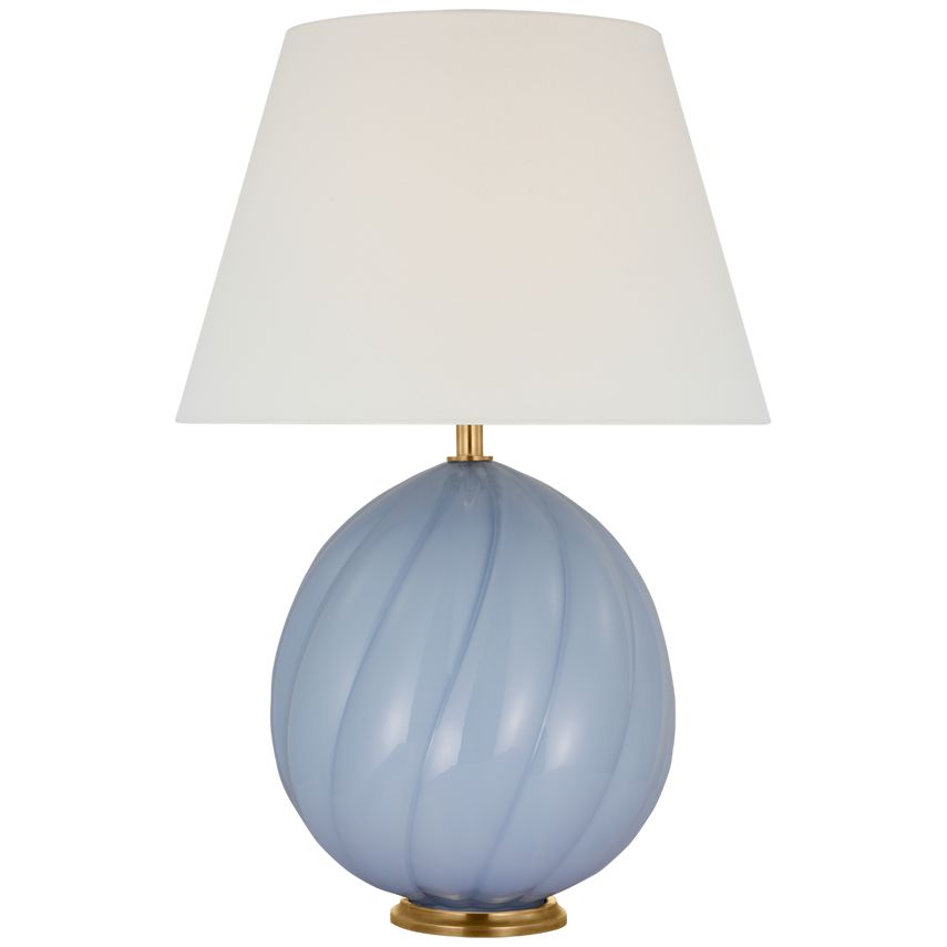 Talia Medium Table Lamp by Visual Comfort - Dimmable, Linen Shade, Versatile Finish Options, 29.25" H