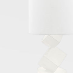 Tannersville Table Lamp 23in Height With Geometric Base And Linen Shade By Troy Lighting