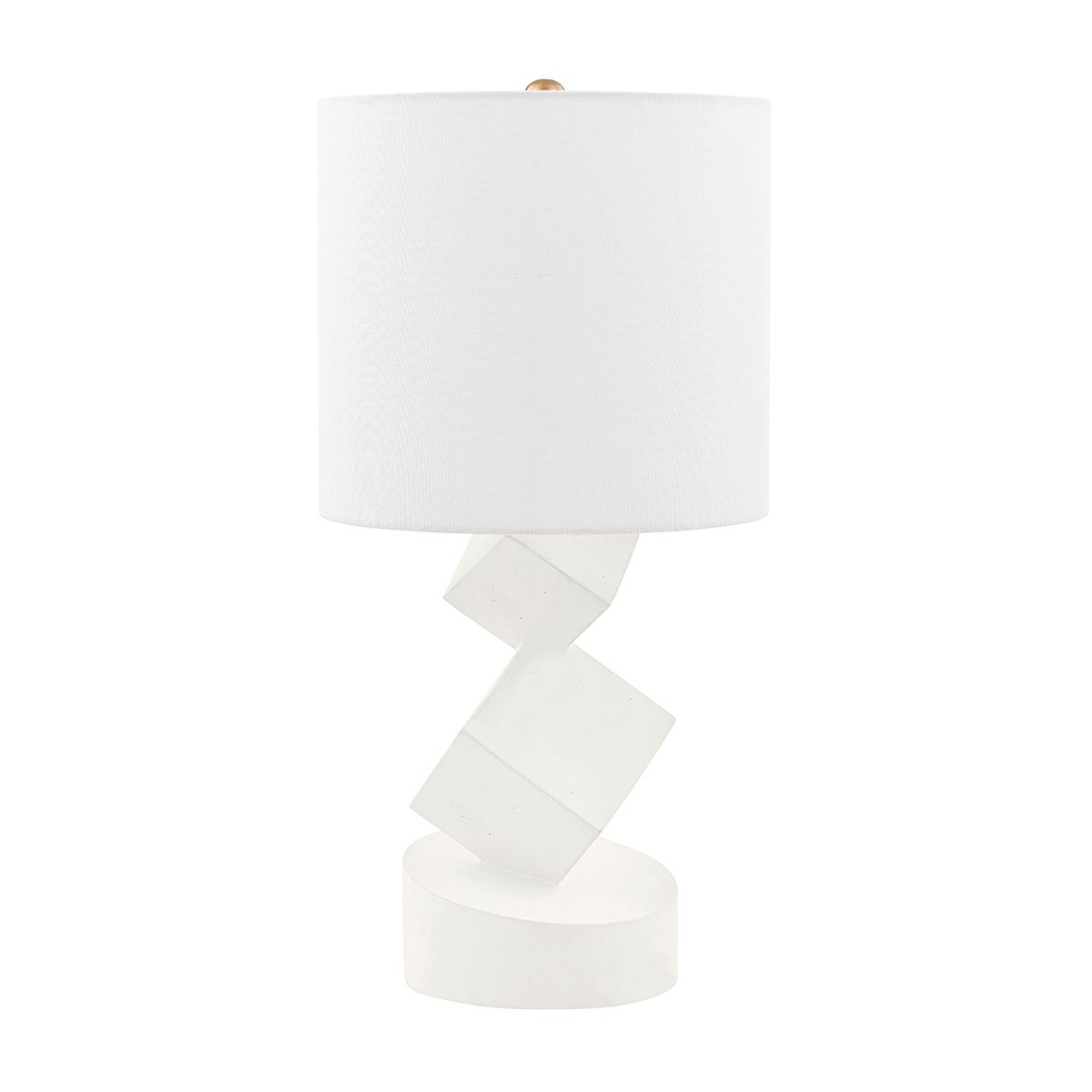 Tannersville Table Lamp 23in Height With Geometric Base And Linen Shade By Troy Lighting