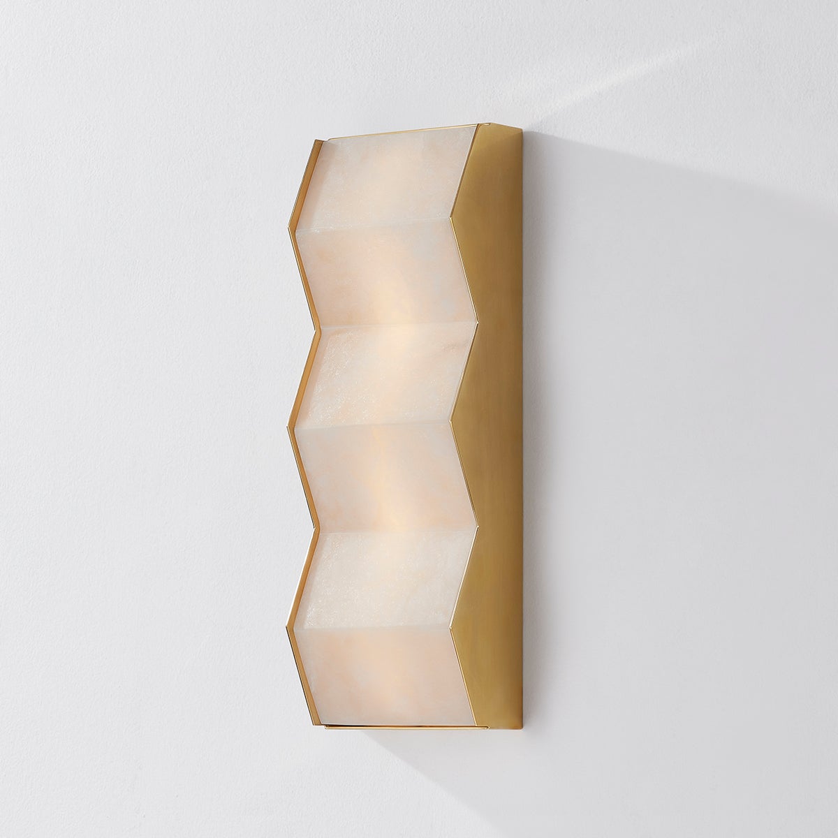 Tanzanite Sconce by Corbett Lighting, 11W LED, Dimmable, Elegant Alabaster Design, ETL Damp Rated