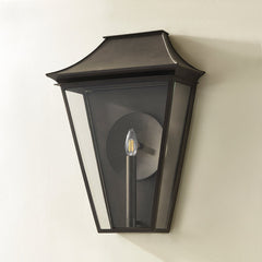 Tehama 20.5" Large Outdoor Wall Sconce by Troy Lighting in French Iron, Dimmable, Weatherproof