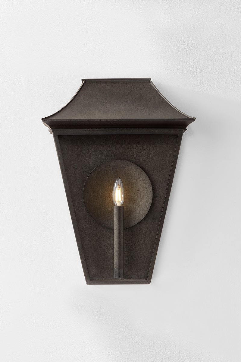 Tehama 20.5" Large Outdoor Wall Sconce by Troy Lighting in French Iron, Dimmable, Weatherproof