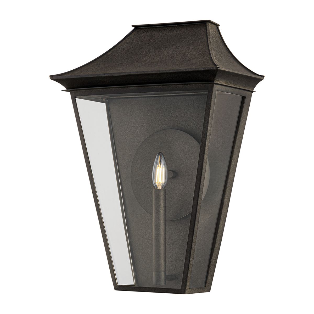 Tehama 20.5" Large Outdoor Wall Sconce by Troy Lighting in French Iron, Dimmable, Weatherproof