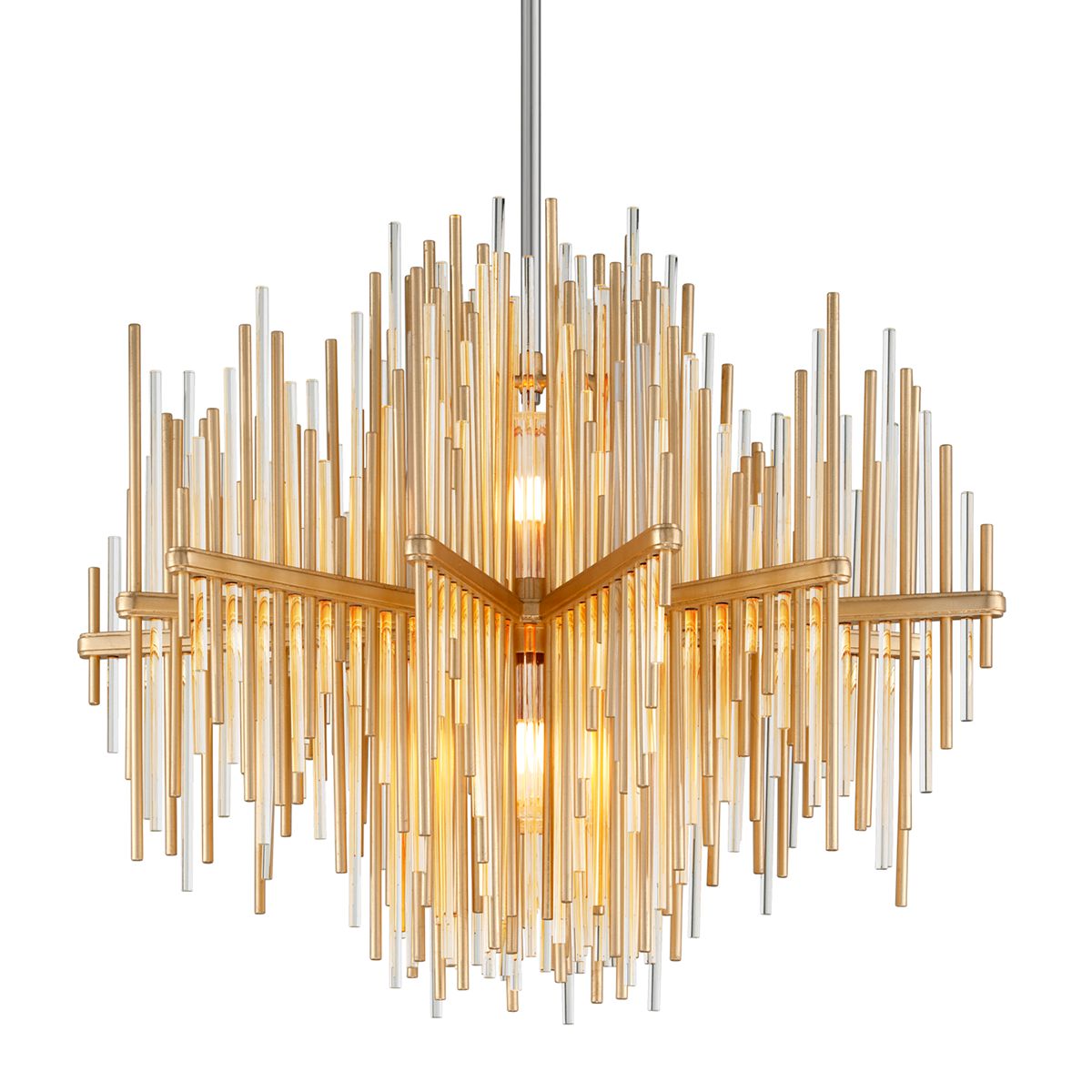 Theory Chandelier by Corbett Lighting 238-42-GL/SS