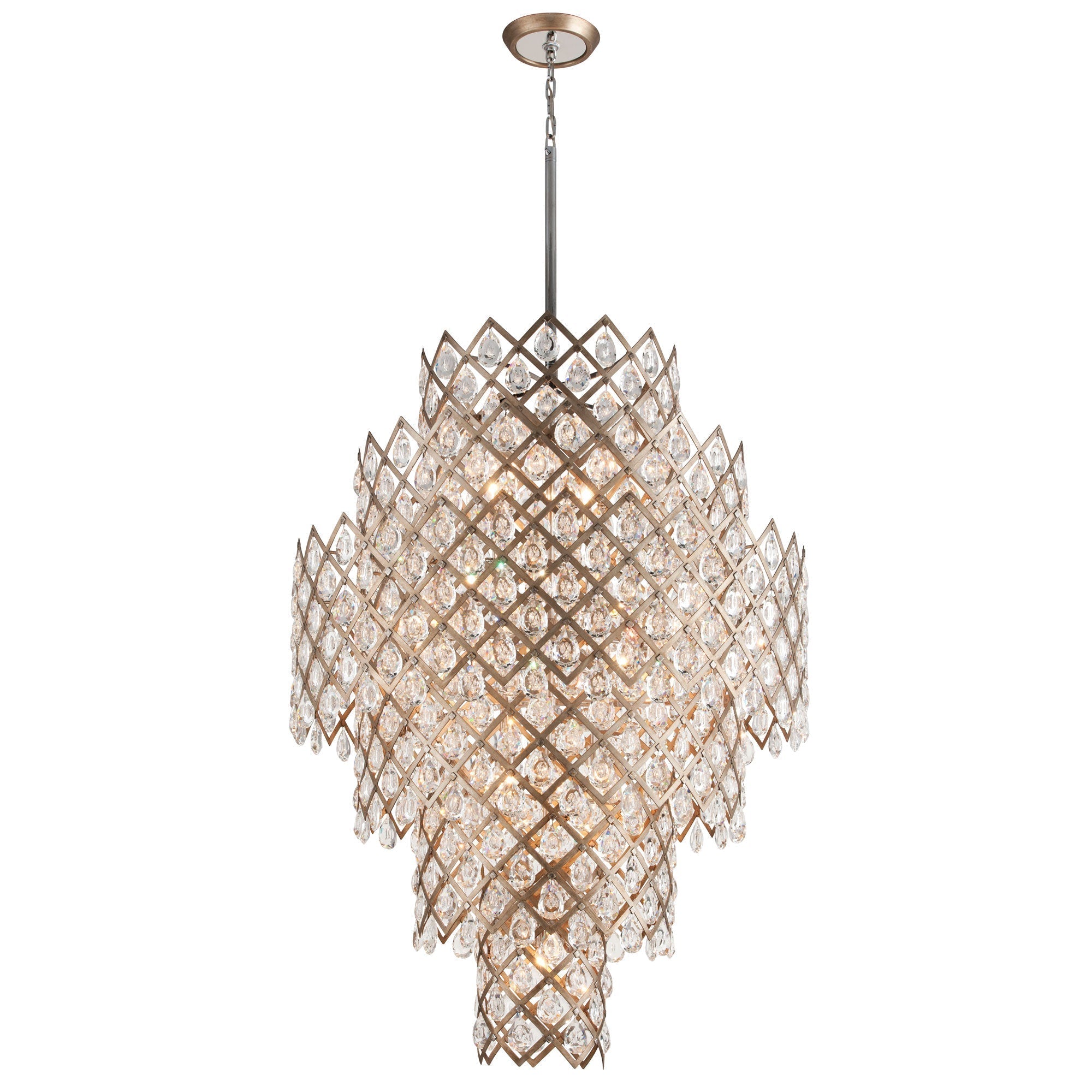 Tiara Large Chandelier by Corbett Lighting 214-717-SGL/SS