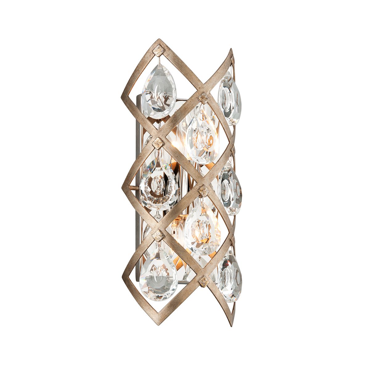 Tiara Sconce 2-Light Wall Fixture by Corbett Lighting in Vienna Bronze, 15.5" Height, UL Dry Rated