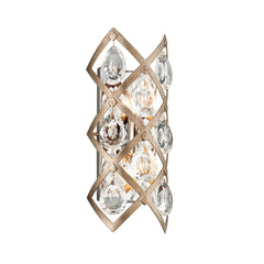 Tiara Sconce 2-Light Wall Fixture by Corbett Lighting in Vienna Bronze, 15.5" Height, UL Dry Rated