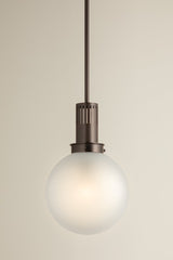 Tobias Pendant Light by Troy Lighting - Dimmable, Adjustable Height, Etched Glass Shade