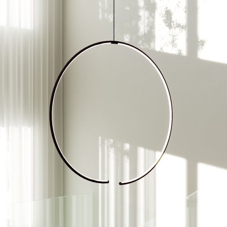 Torc LED Single Pendant Light by SONNEMAN, 1600 Lumens, Dimmable, 3000K Warm Light, Versatile Design