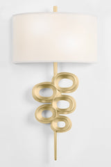 Tourmaline Sconce by Corbett Lighting, Vintage Gold Leaf Finish, Dimmable, UL Damp Rated, 25.75"H