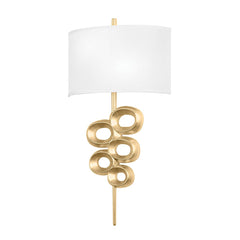 Tourmaline Sconce by Corbett Lighting, Vintage Gold Leaf Finish, Dimmable, UL Damp Rated, 25.75"H