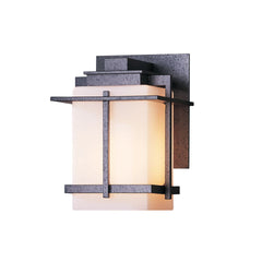 Hubbardton Forge Tourou Small Outdoor Sconce 306006 with Opal Glass Shade and Dimmable Feature