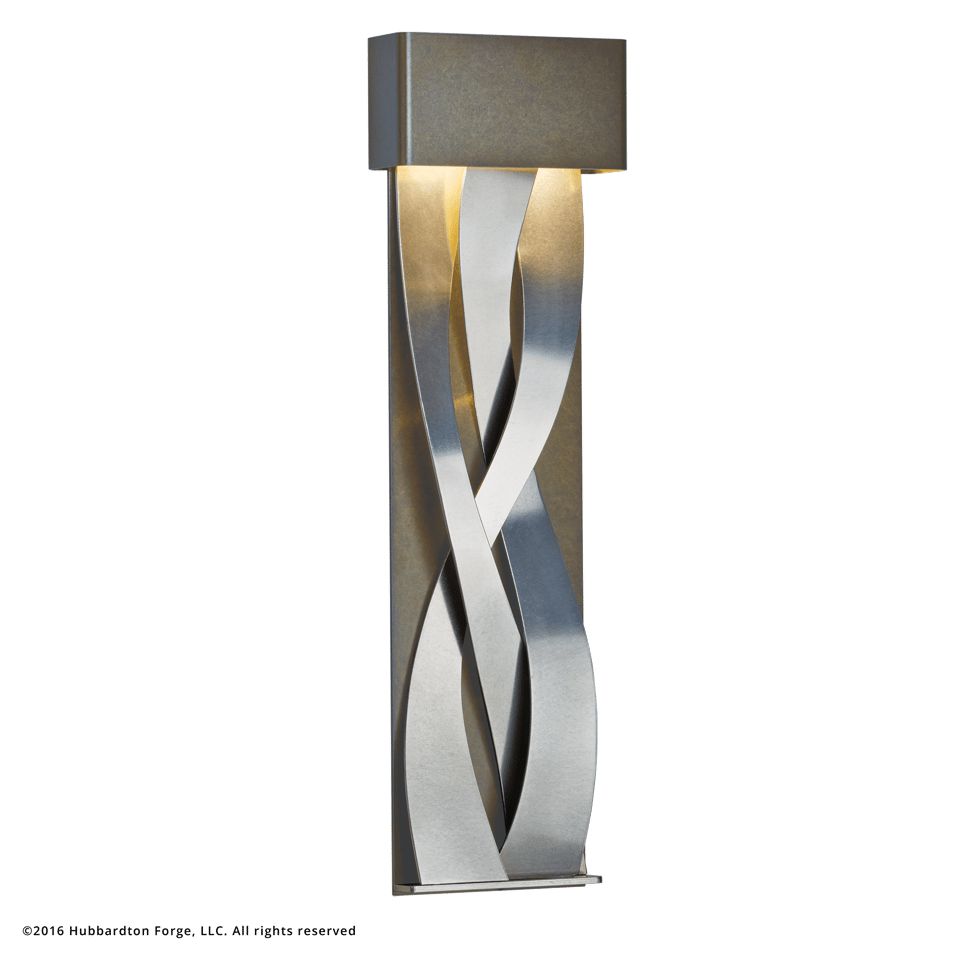 Tress Large LED Sconce by Hubbardton Forge, Dimmable, 350 Lumens, UL Damp Rated, Elegant Design