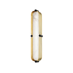 Tribeca Vanity Light 10W Dimmable LED by Hudson Valley Lighting with Alabaster Shade and Damp Rating