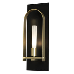 Hubbardton Forge Triomphe 1-Light Wall Sconce With Dimmable Functionality, 14.8" High, Frosted Glass Shade