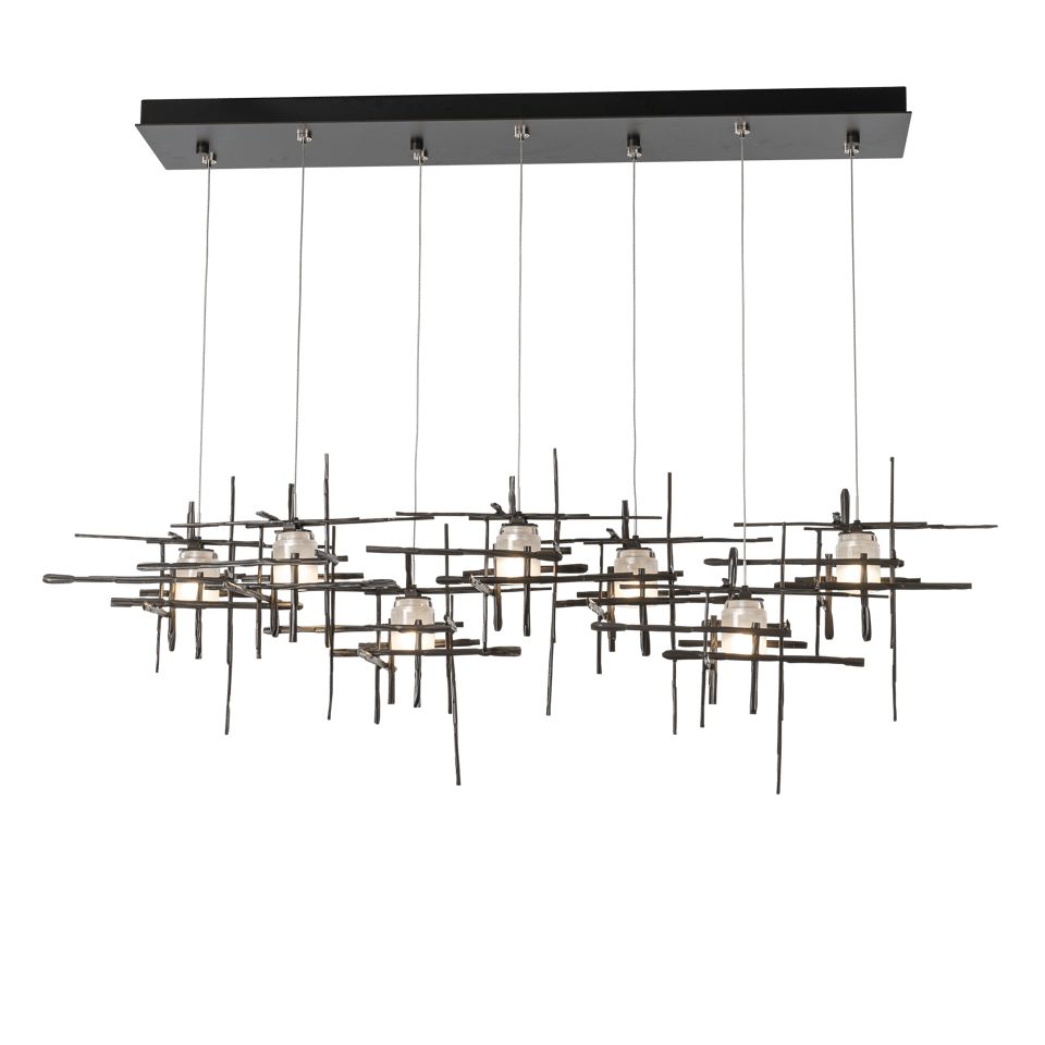 Tura 7-Light Frosted Glass Pendant by Hubbardton Forge - Modern Design with Dimmable Functionality