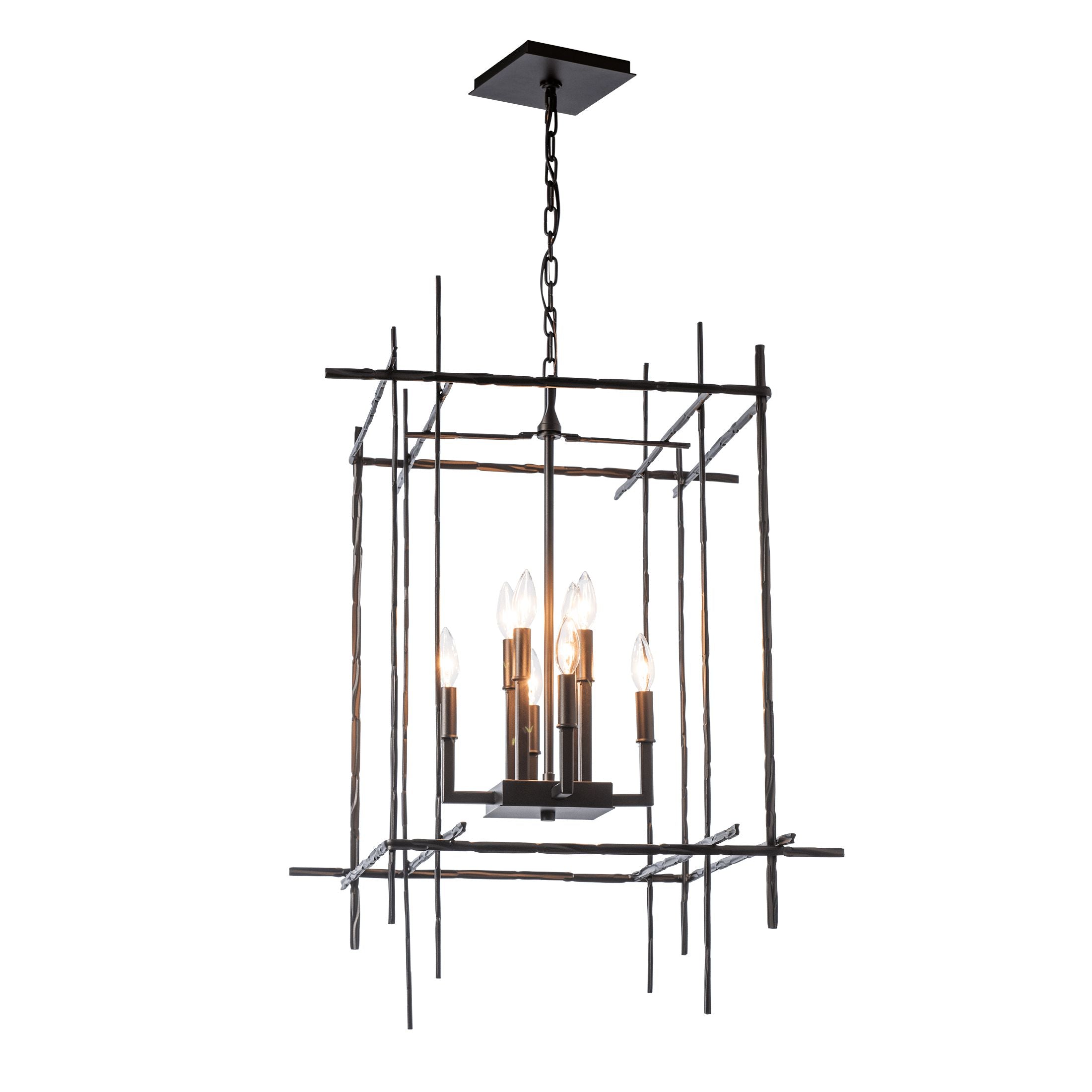 Tura 8-Light Large Chandelier by Hubbardton Forge - Handcrafted Artistry & Dimmable Lighting