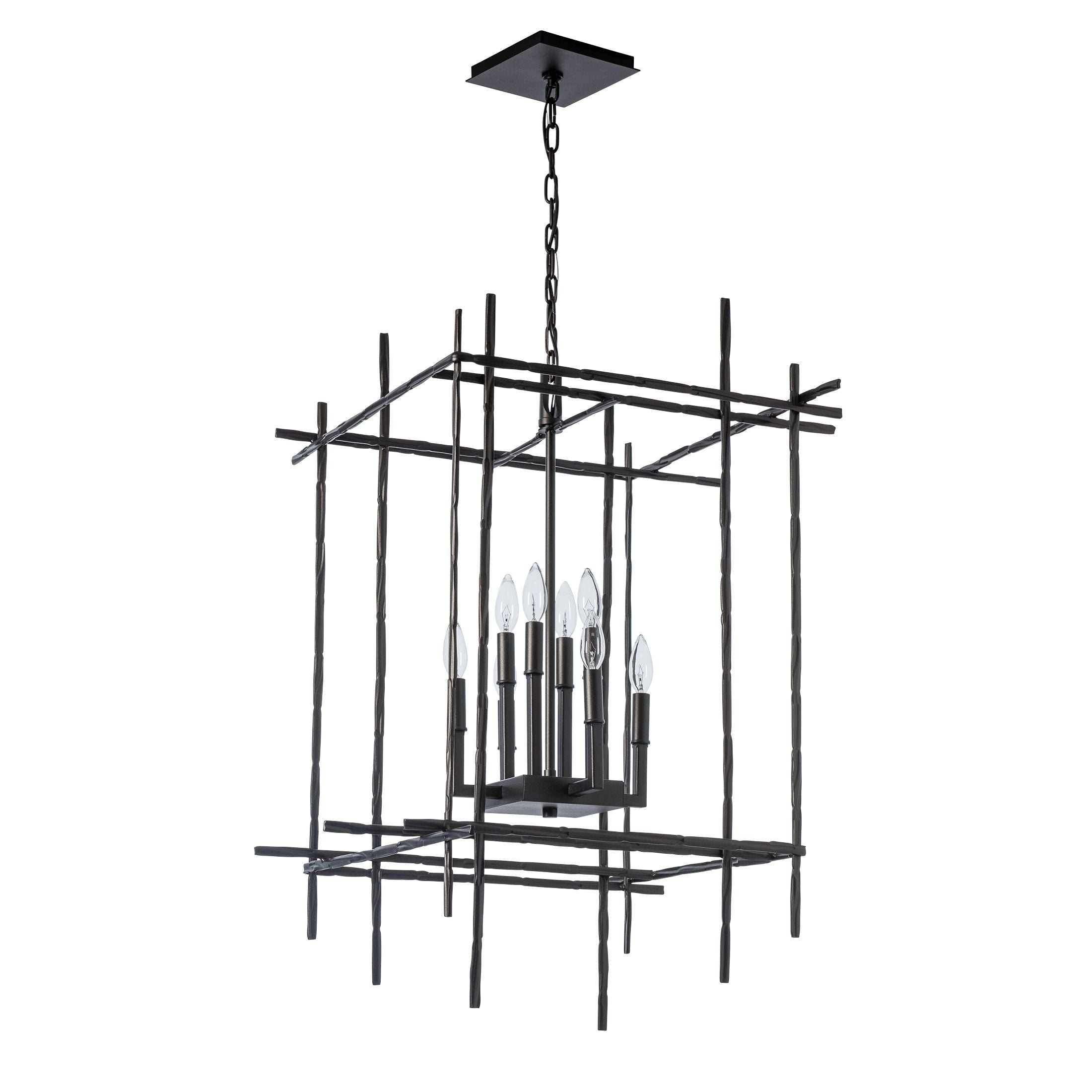 Tura 8-Light Large Chandelier by Hubbardton Forge - Handcrafted Artistry & Dimmable Lighting