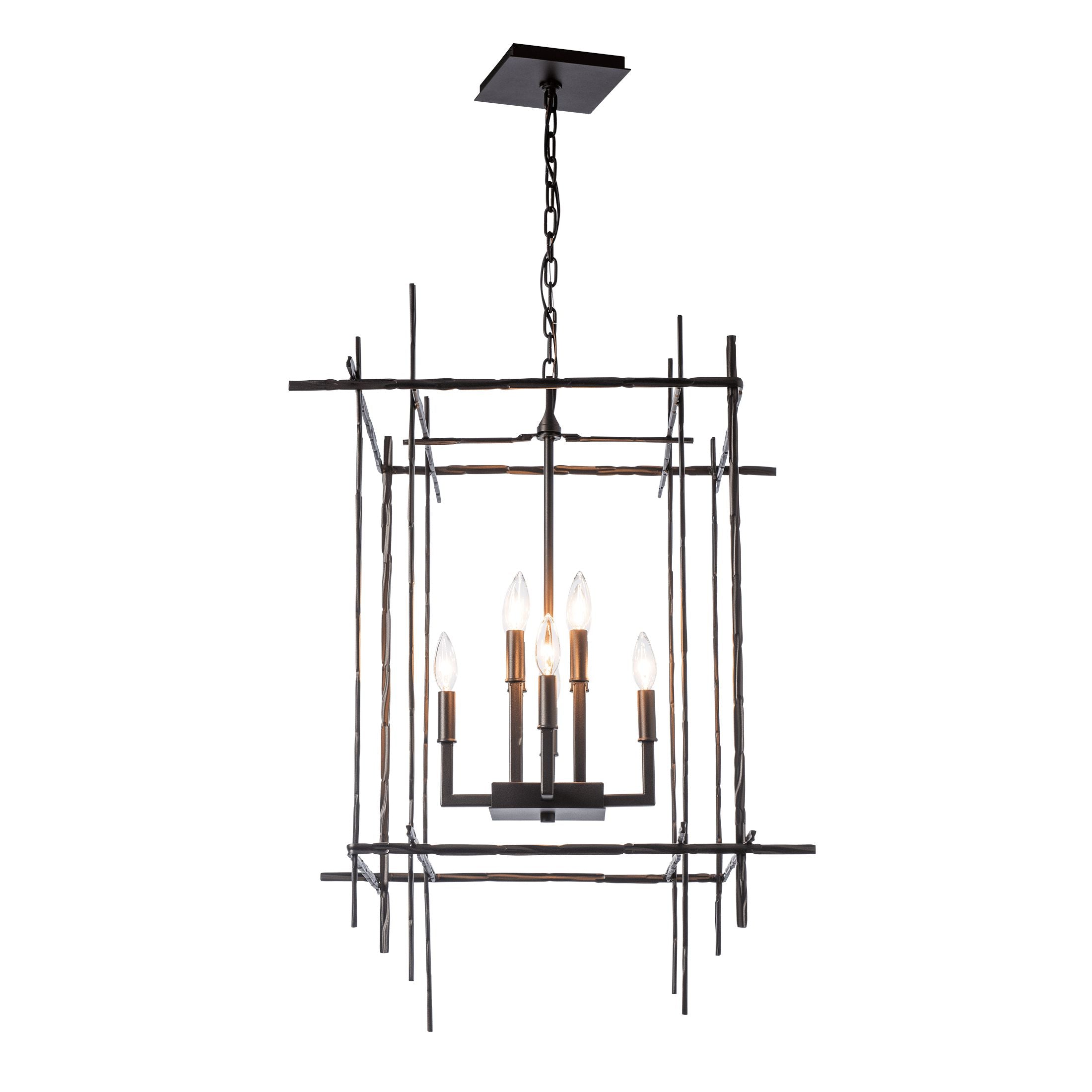 Tura 8-Light Large Chandelier by Hubbardton Forge - Handcrafted Artistry & Dimmable Lighting