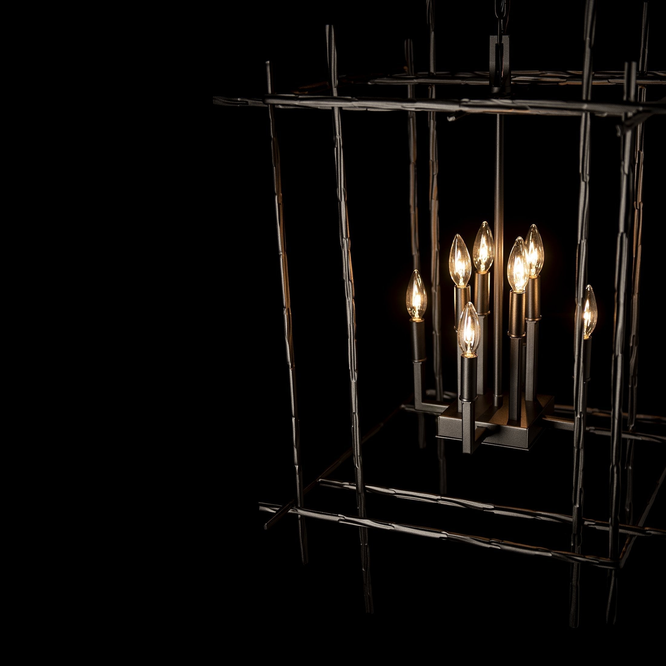 Tura 8-Light Large Chandelier by Hubbardton Forge - Handcrafted Artistry & Dimmable Lighting