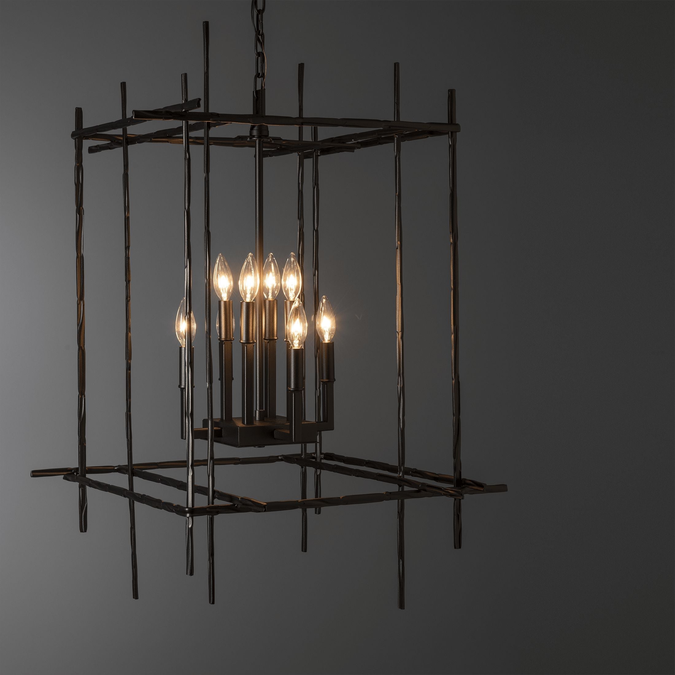 Tura 8-Light Large Chandelier by Hubbardton Forge - Handcrafted Artistry & Dimmable Lighting