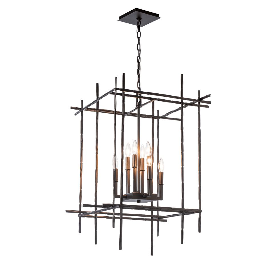 Tura 8-Light Large Chandelier by Hubbardton Forge - Handcrafted Artistry & Dimmable Lighting