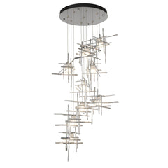 Tura 9-Light Frosted Glass Pendant by Hubbardton Forge - Handcrafted Modern Artistry and Dimmable Design