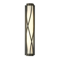 Hubbardton Forge Twine Sconce 205401 - Artisan Steel and Glass Wall Light, Dimmable, Custom Finishes