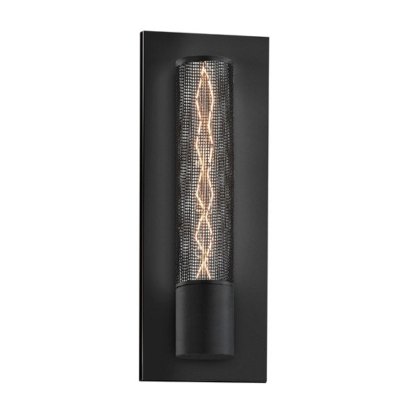 SONNEMAN Urban Edge 1-Light Panel Sconce With Dimmable Feature And Textured Black Finish