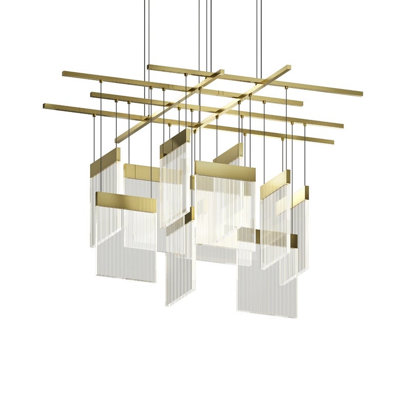 V Panels Chandelier by SONNEMAN 3097