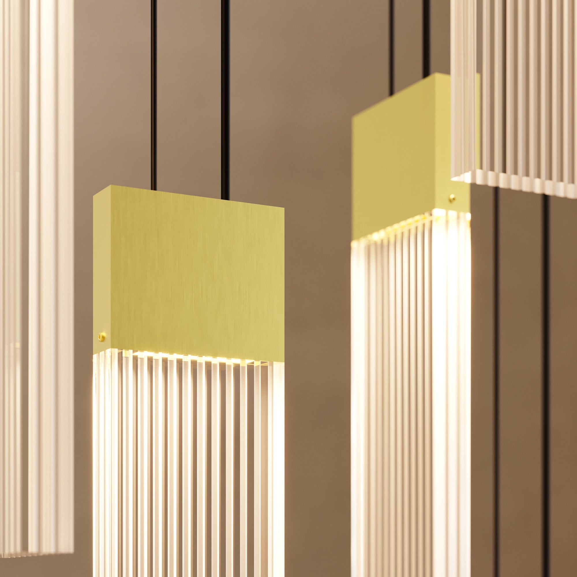 V Panels Pendant - 8 Light