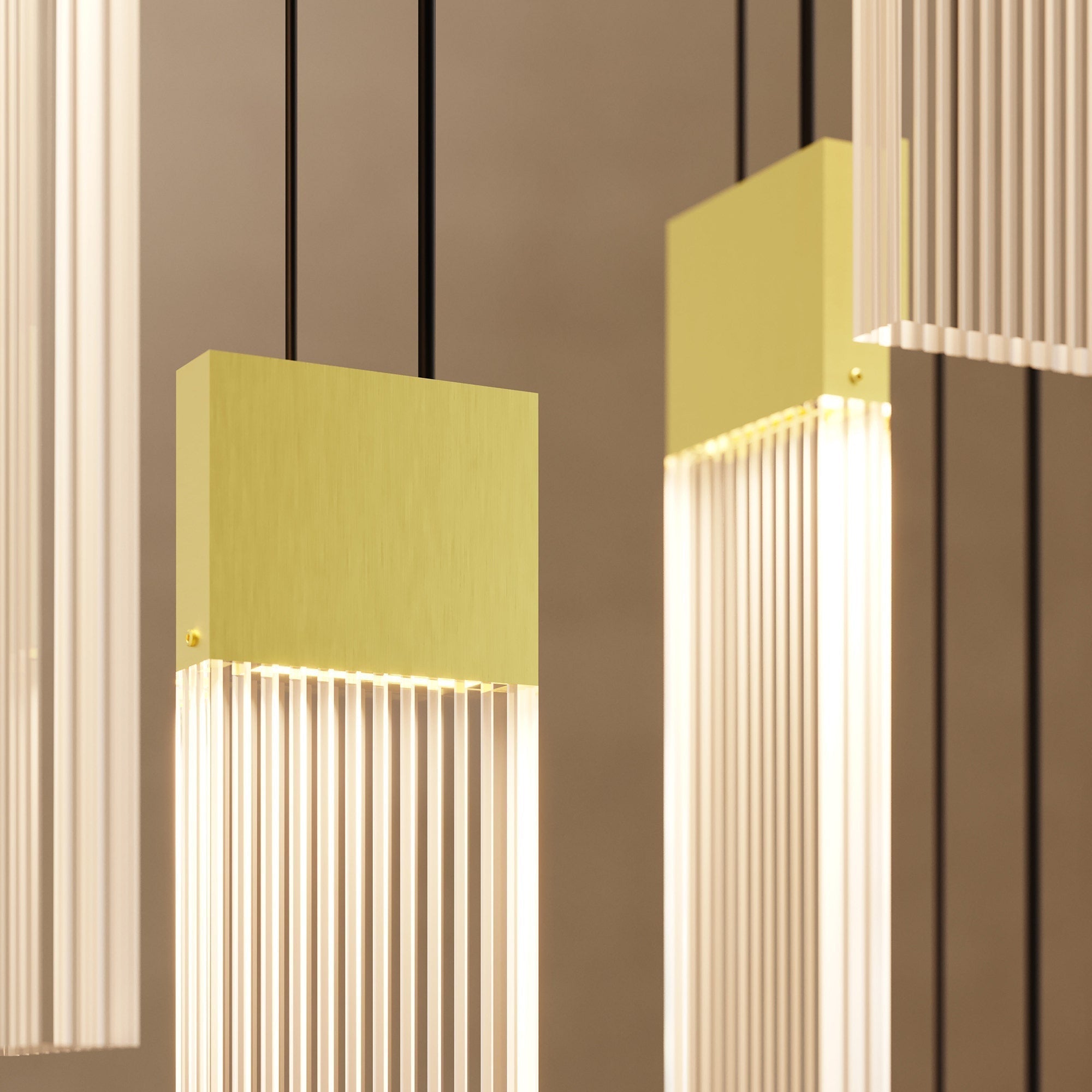 V Panels Thin 3-Light Pendant by SONNEMAN 3092