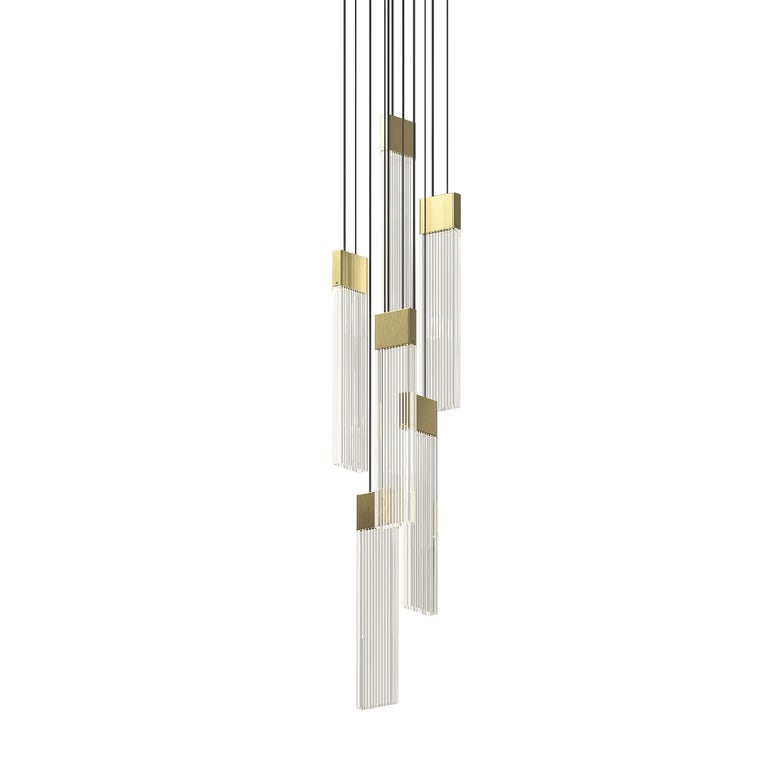 V Panels Thin 6-Light Pendant by SONNEMAN 3095