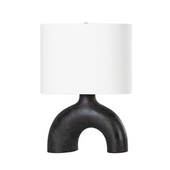 Valhalla Table Lamp 21.75" Tall by Hudson Valley Lighting with Ceramic Earth Charcoal Finish